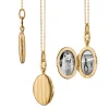 Slim Pinstripe "Eve" 18K Gold Locket Necklace