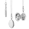 Slim Pinstripe "Eve" Sterling Silver Locket Necklace
