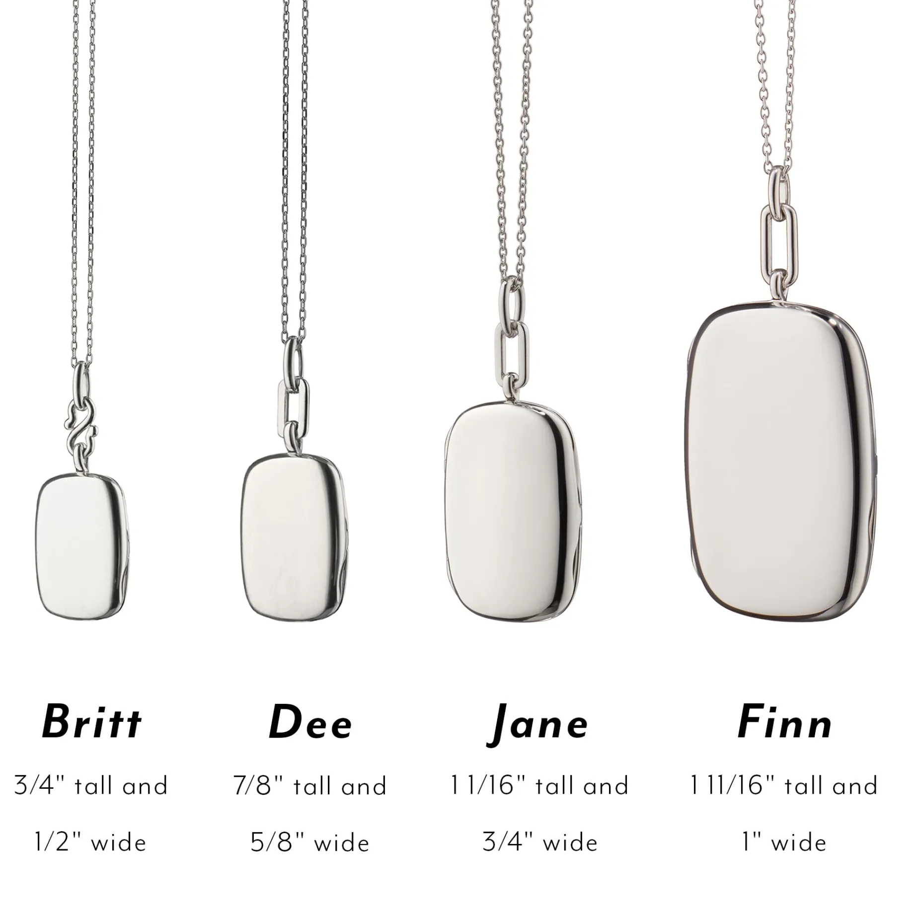 Slim Rectangle "Dee" Locket Necklace