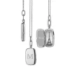 Slim Rectangle "Dee" Sterling Silver Engraved Locket Necklace