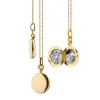 Slim Round "Nan" Gold Locket Necklace