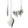Slim Sterling Silver Heart Locket Necklace