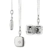 Slim "Viv" Locket Necklace with Sapphire