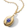 Special Edition Cushion Tanzanite Locket with Diamond Halo