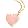Special Edition Engraveable Pink Opal Heart Necklace