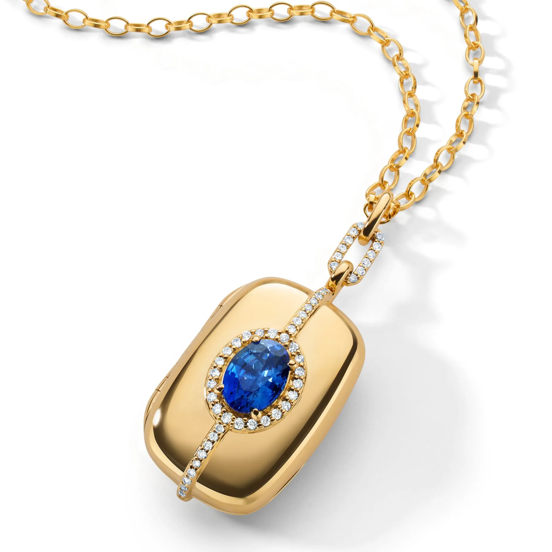 Special Edition Sapphire and Diamond Halo Locket