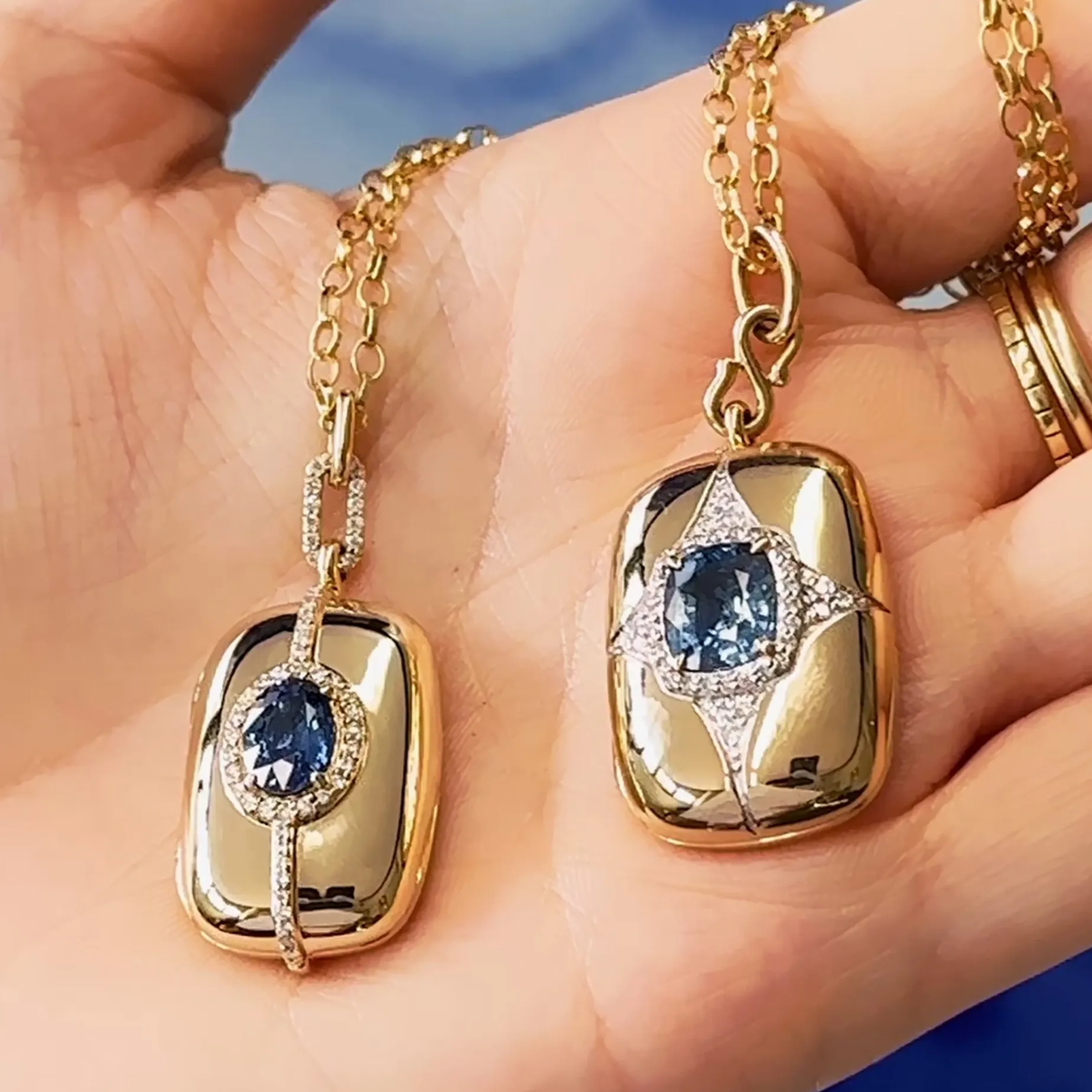 Special Edition Sapphire and Diamond Halo Locket