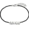Sterling Silver and Black Steel “AAUGH!” Bracelet