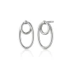 Sterling Silver Double Oval Infinity Earrings