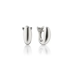 Sterling Silver Small Perseverance Huggie Earrings