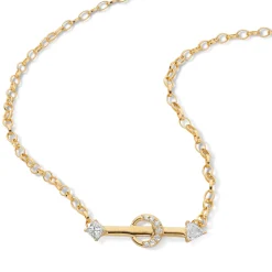 Strength Arrow and Diamond Petite Poesy Necklace