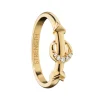 Strength Arrow and Moon Poesy Stackable Ring