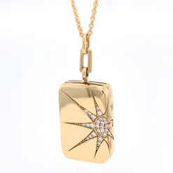 Sun and Star Diamond Locket