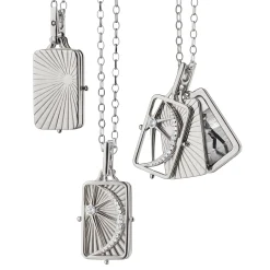 Sun, Moon and Stars Sterling Silver Gate Locket