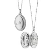 The Four Image "Midi" Sapphire Engraved Locket Necklace