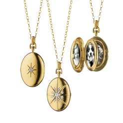 The Four Image "Premier" Starburst Diamond Locket