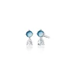 The Nebula Blue Topaz Stud Earrings