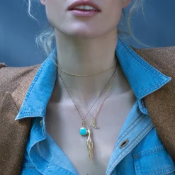 Turquoise Enamel Vermeil Cushion Locket