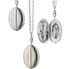 Two-Tone Four Image Pinstripe Locket