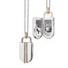 Two-Tone Large "Lock" Inspired Locket