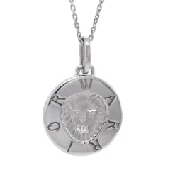 Warrior Lion Sterling Silver Intaglio Charm