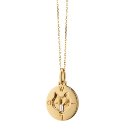 Wild Wolf 18K Gold Intaglio Charm
