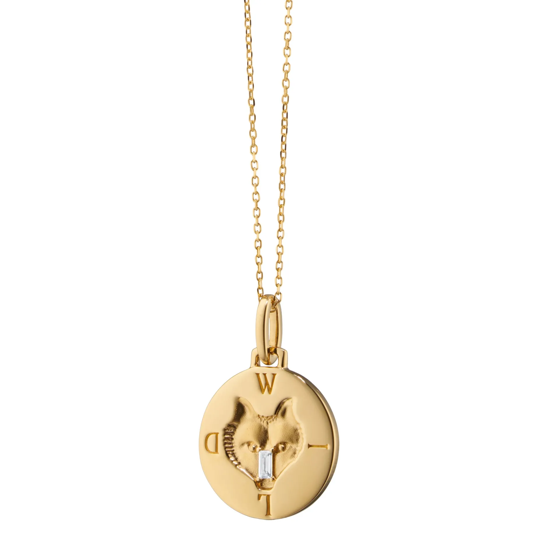 Wild Wolf 18K Gold Intaglio Charm
