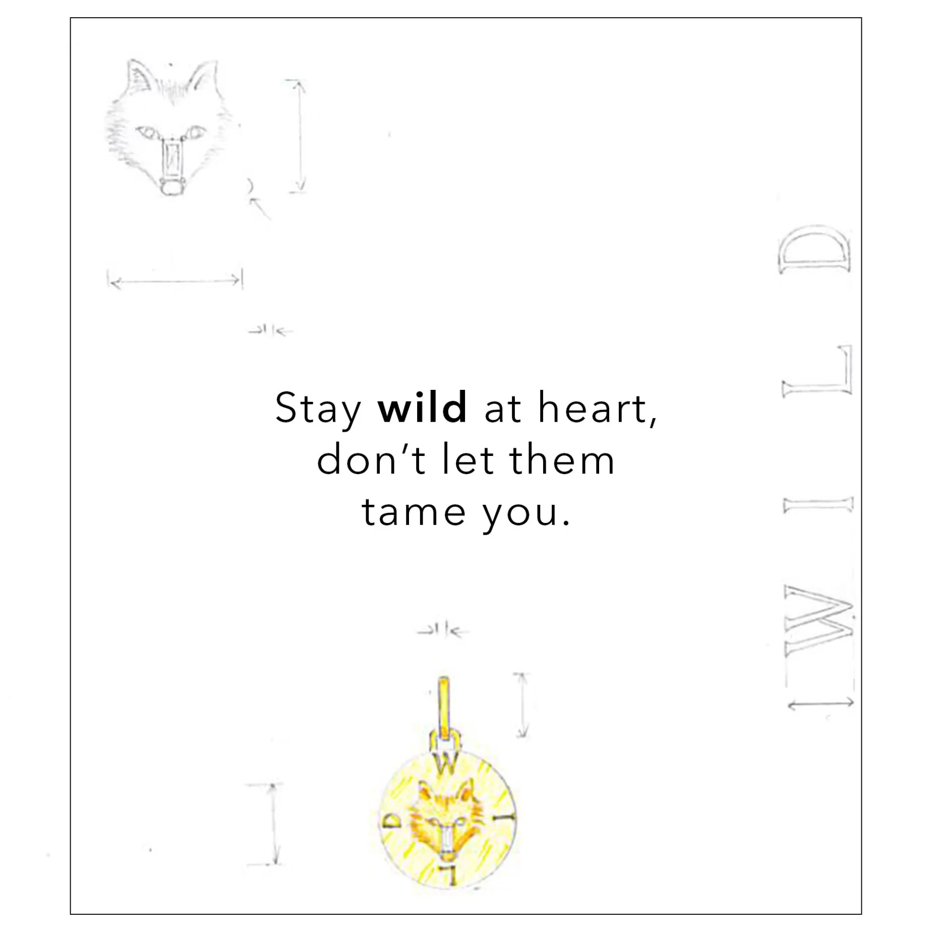 Wild Wolf 18K Gold Intaglio Charm