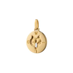 Wild Wolf 18K Gold Intaglio Charm